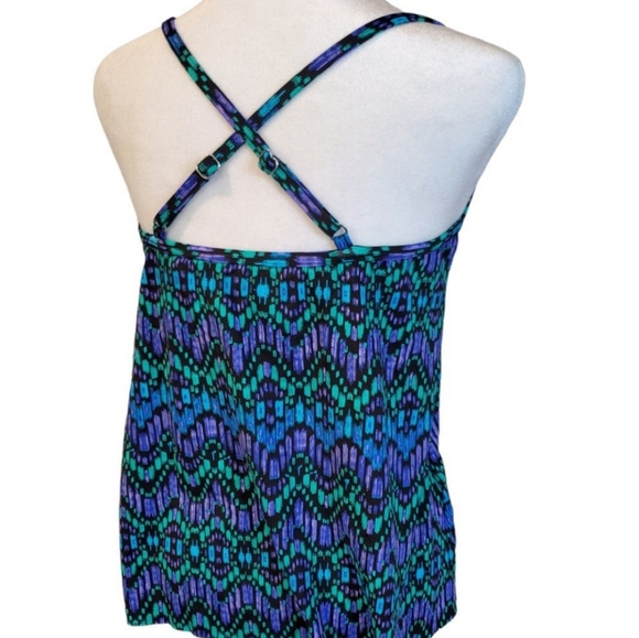 🆕️Women's Tankini Top, DREAMSUIT byMiracle Brands. Black Blue Purple. - Picture 2 of 6